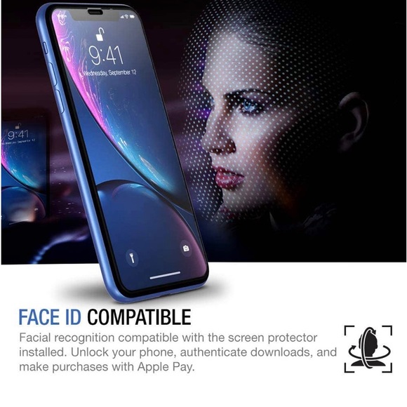 TETHYS 3 Pack Screen Protector For iPhone 11 / iPhone XR (6.1") W/Phone Stand - Picture 6 of 11